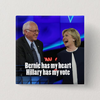 Bernie har min hjärta, Hillary har mitt att rösta Knapp