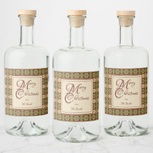 Bernie jul spritflaskor etikett