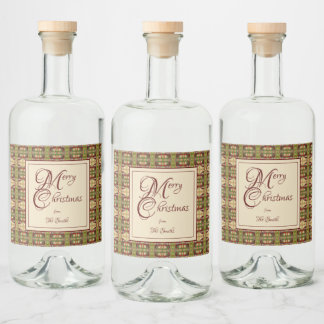Bernie jul spritflaskor etikett