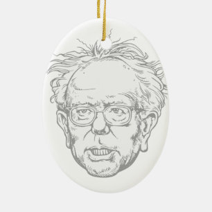 Bernie karikatyr julgransprydnad keramik