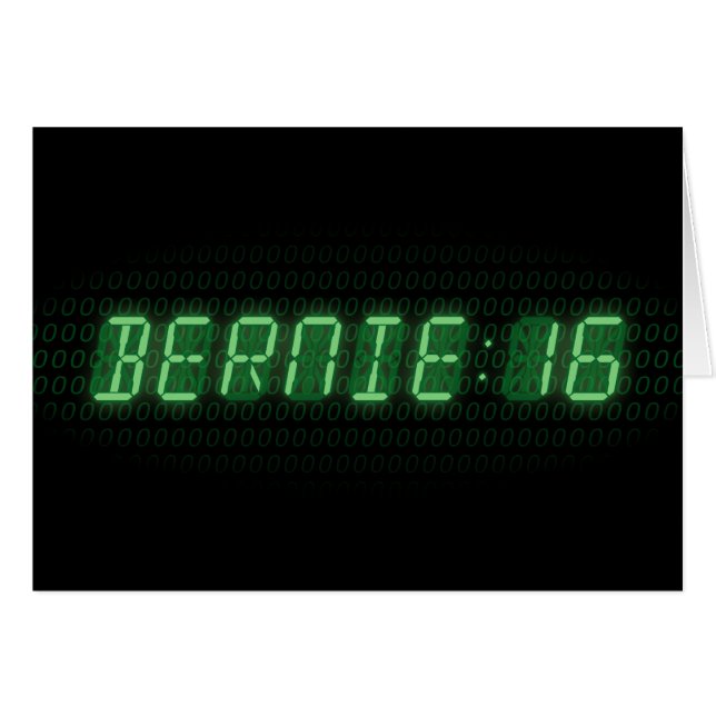 Bernie Sanders 2016 Clock OBS Kort (Framsidan Horizontal)