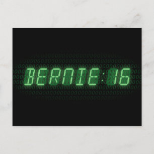 Bernie Sanders 2016 Clock Vykort