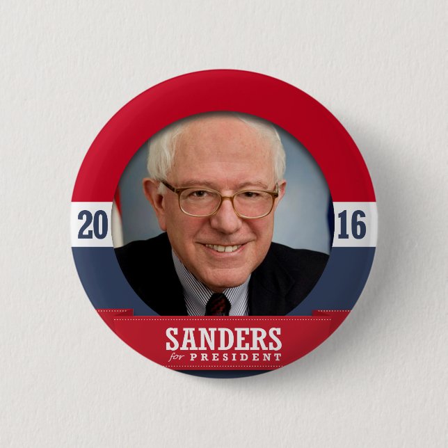 BERNIE SANDERS 2016 KNAPP (Framsida)