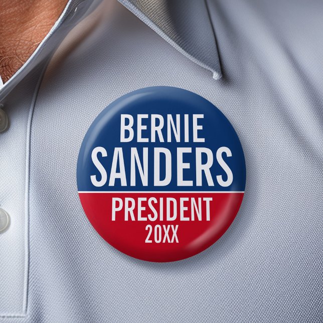 Bernie Sanders 2020 Kampanj - kan redigera namn/fä Knapp (Bernie Sanders Button)