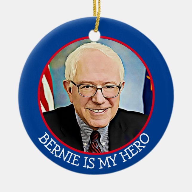 Bernie Sanders 2020 Keepsaké Souvenir-jul Julgransprydnad Keramik (Framsidan)