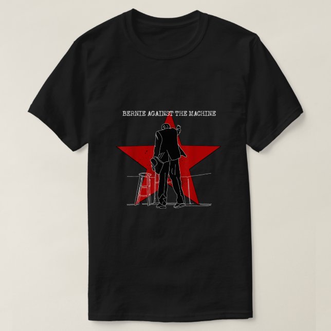 BERNIE SANDERS 2020 MOT MASKIN T SHIRT (Design framsida)