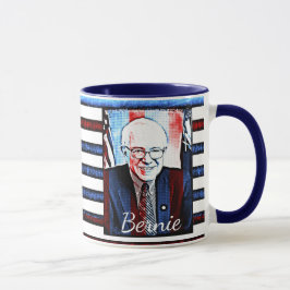 Bernie Sanders American Flagga Policy Coffee Mugg