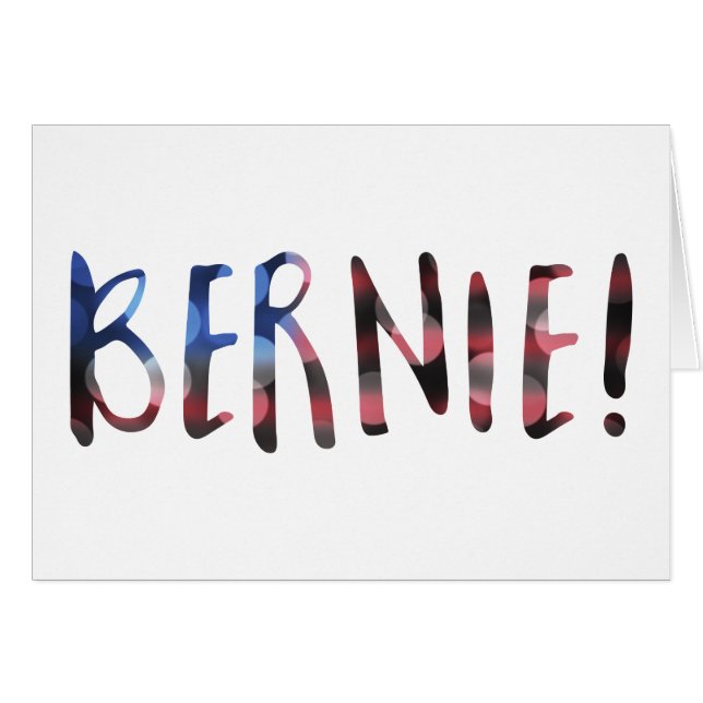 bernie sanders bokeh hälsningskort (Framsidan Horizontal)