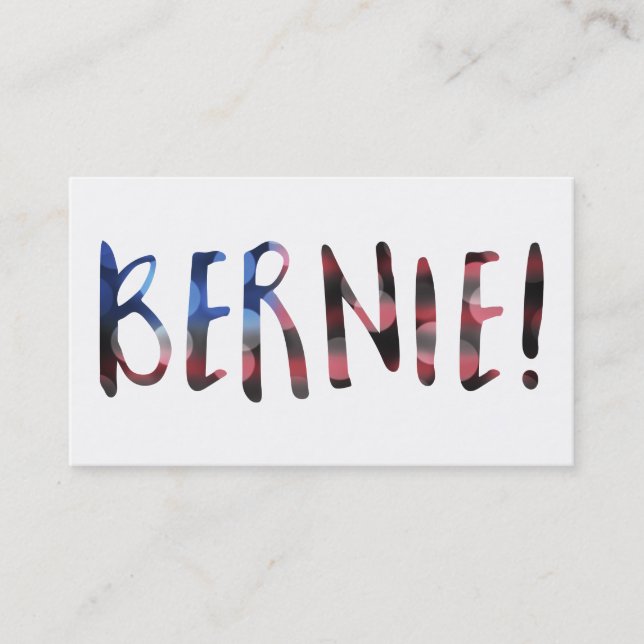 bernie sanders bokeh visitkort (Framsida)