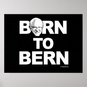 Bernie Sanders - Born till Bern - Politiskt humor Poster
