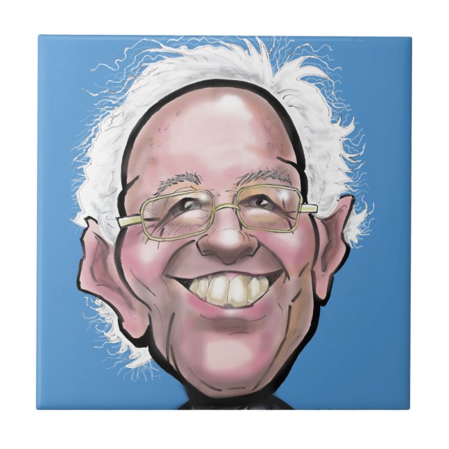 Bernie Sanders Caricature Kakelplatta (Framsidan)