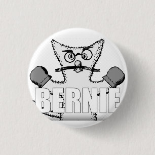 Bernie Sanders Cat med Mittens Knapp