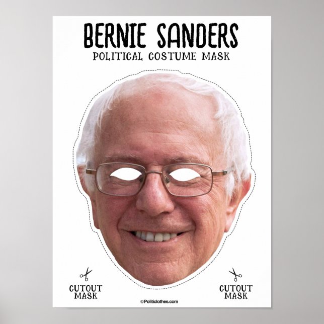 Bernie Sanders Costume Mask Poster (Framsidan)
