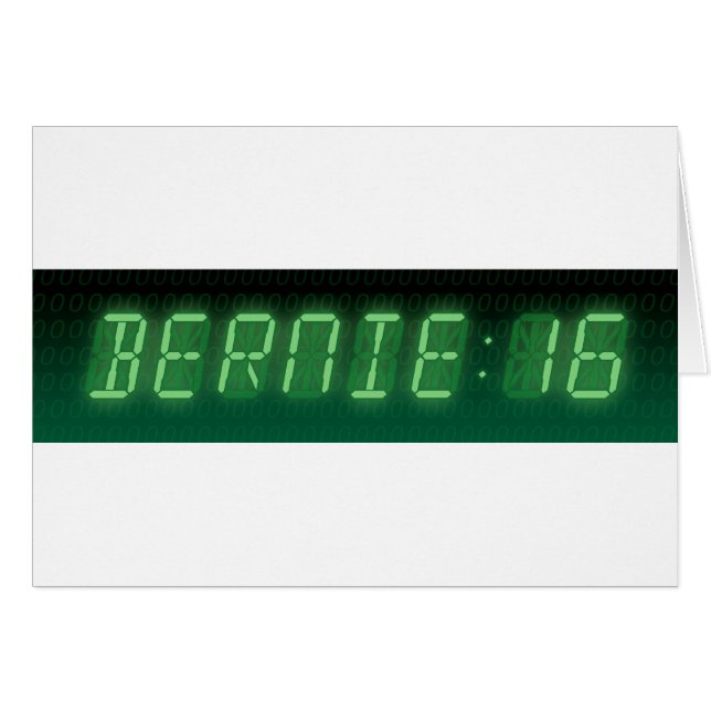Bernie Sanders Digital Readout Hälsningskort (Framsidan Horizontal)
