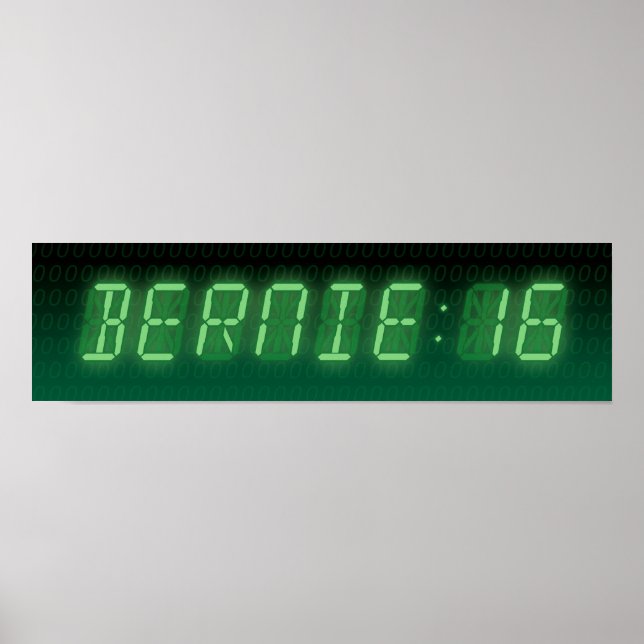 Bernie Sanders Digital Readout Poster (Framsidan)
