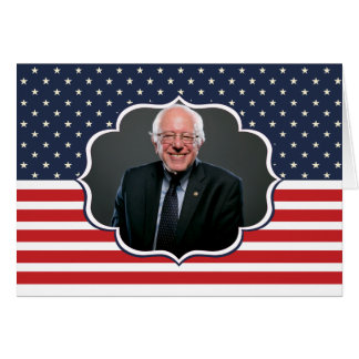 bernie sanders flagga hälsningskort