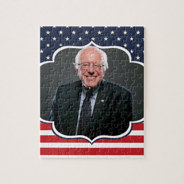 bernie sanders flagga pussel (Vertikal)