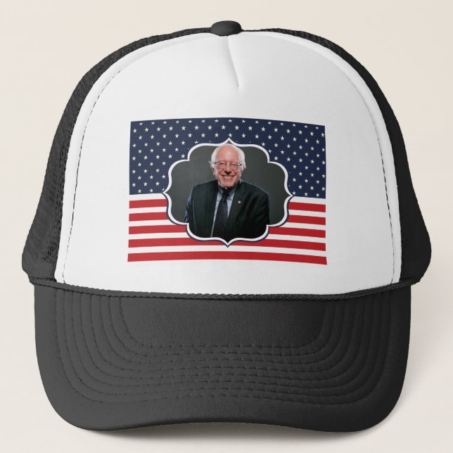 bernie sanders flagga truckerkeps (Framsida)