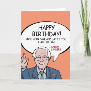 Bernie Sanders födelsedag - ta kakan Kort