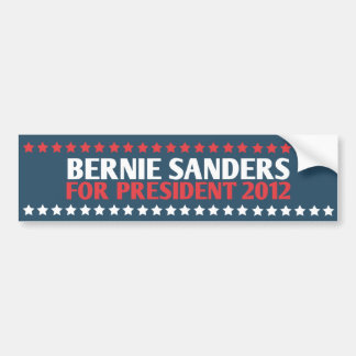 Bernie Sanders för ordförande 2012 Bumper Sticker Bildekal