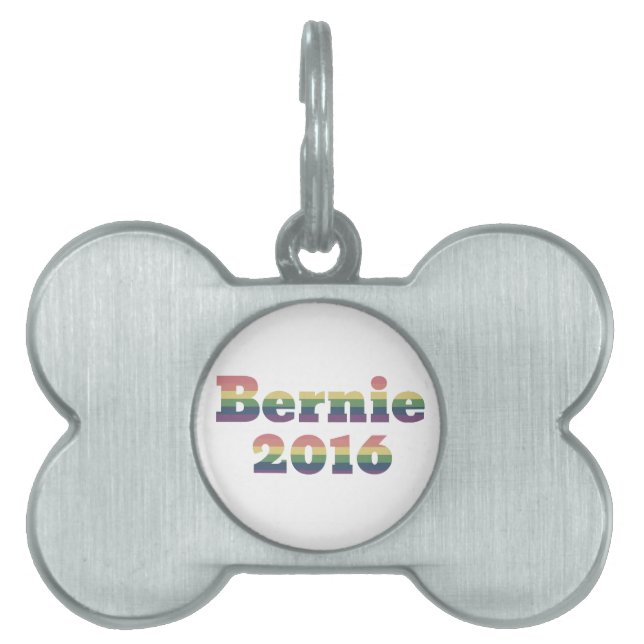Bernie Sanders för ordförande 2016 Namnbricka Husdjur (Framsidan)