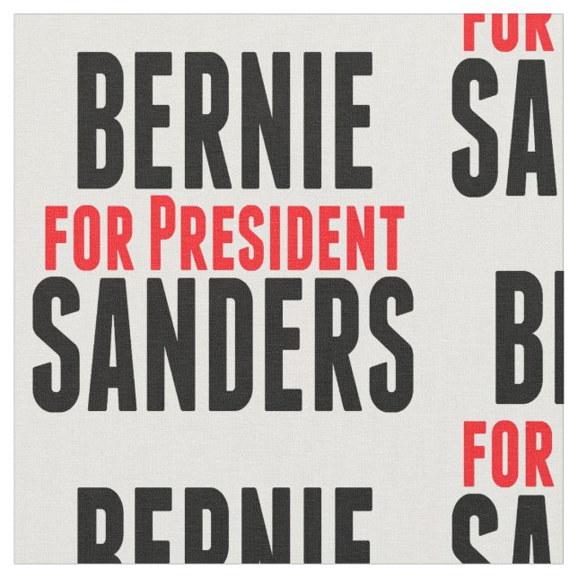 Bernie Sanders för ordförande Tyg (Närbild)
