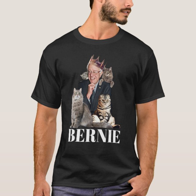 Bernie Sanders Funny Cat Gift T Shirt (Framsida)