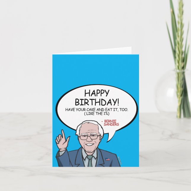 Bernie Sanders Hälsning - Grattis på födelsedagen  Kort (Framsida)