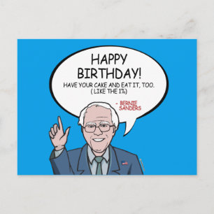 Bernie Sanders Hälsning - Grattis på födelsedagen Vykort