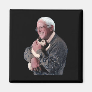 Bernie Sanders Hugger Cat Shirt Cute Animal Älskar Magnet