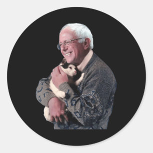 Bernie Sanders Hugger Cat Shirt Cute Animal Älskar Runt Klistermärke