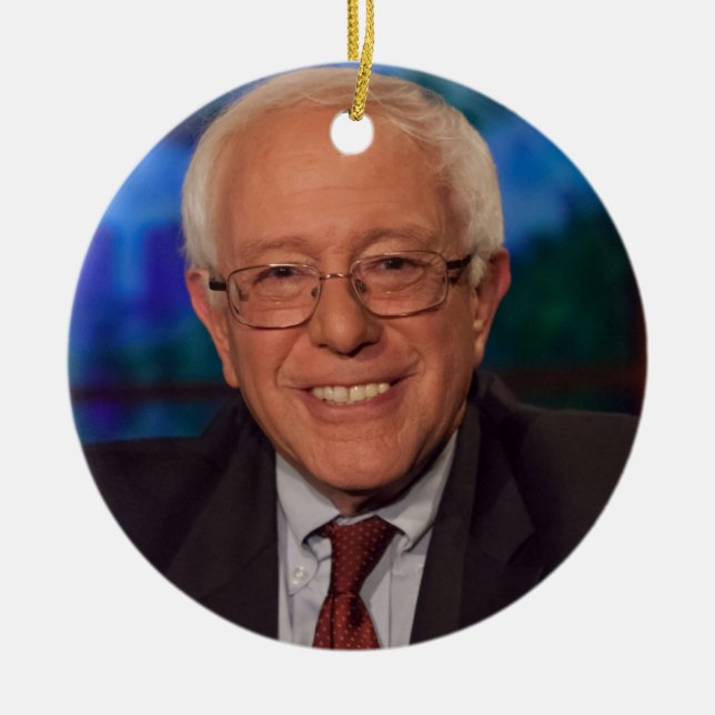Bernie Sanders Julgransprydnad Keramik (Framsidan)