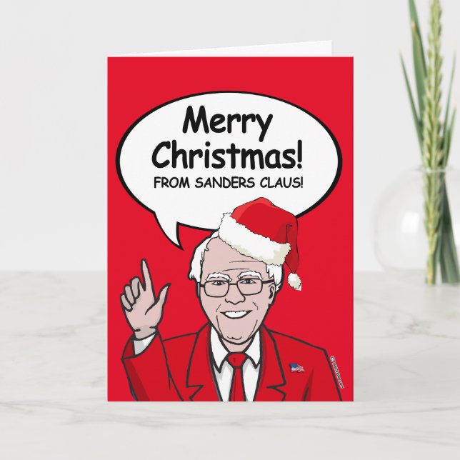 Bernie Sanders julkort - Sanders Claus - me Helgkort (Framsida)