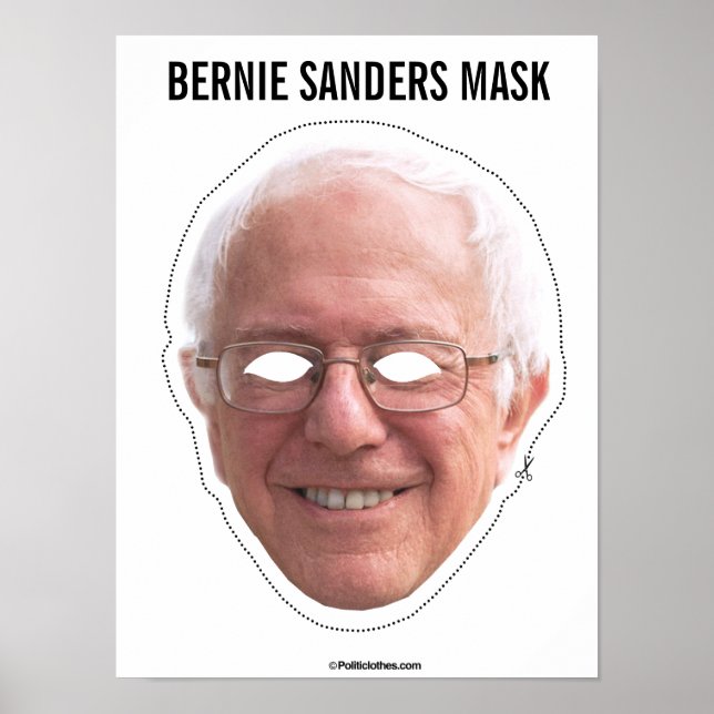 Bernie Sanders Mask Cutout Poster (Framsidan)