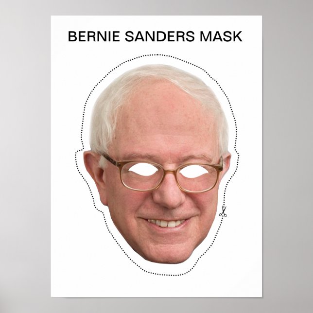 Bernie Sanders Mask Poster (Framsidan)