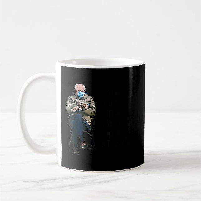 Bernie Sanders Mittens kommer ihåg mannen, myten. Kaffemugg (Vänster)