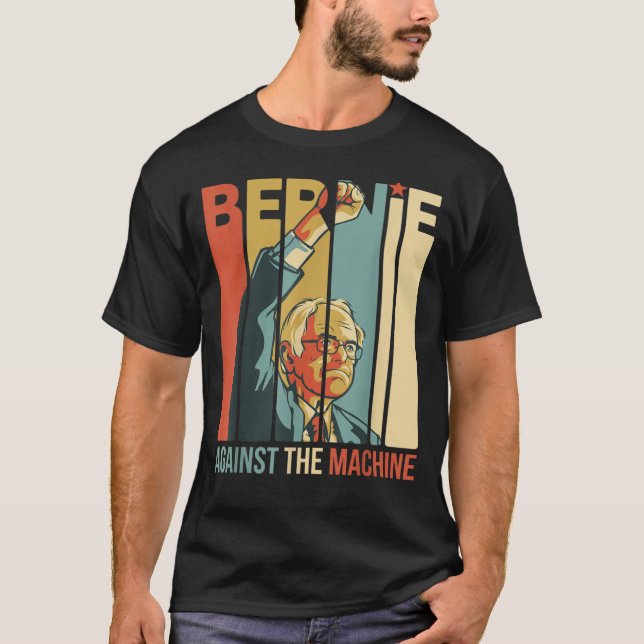 Bernie Sanders mot Maskin Bernie 2020 T Shirt (Framsida)