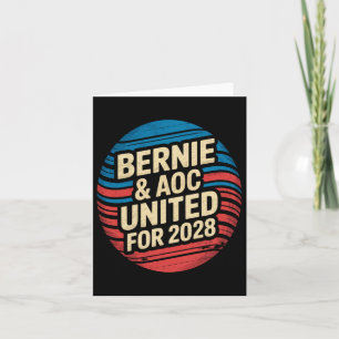 Bernie Sanders och Aoc 2028 för president Kampanj Kort