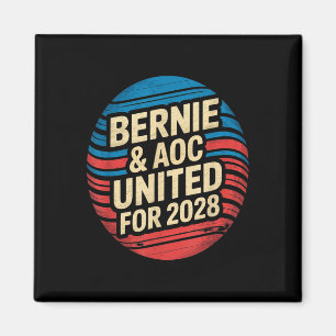 Bernie Sanders och Aoc 2028 för president Kampanj Magnet