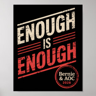 Bernie Sanders och Aoc 2028 för president Kampanj Poster