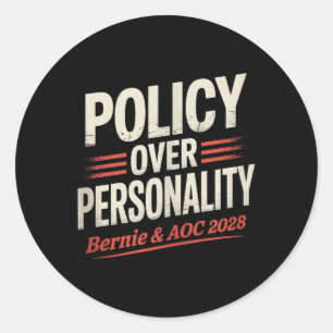 Bernie Sanders och Aoc 2028 för president Kampanj Runt Klistermärke