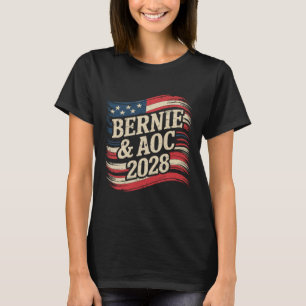 Bernie Sanders och Aoc 2028 för president Kampanj T Shirt