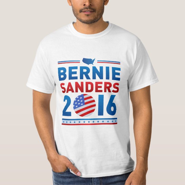 Bernie Sanders Ordförande 2016 Tshirt Tee Shirt (Framsida)