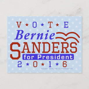 Bernie Sanders Ordförande 2016 Valdemokrat Vykort