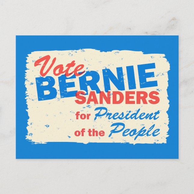 Bernie Sanders Ordförande för Folkpartiet V5 Vykort (Framsida)