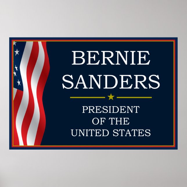 Bernie Sanders Ordförande V3 Poster (Framsidan)