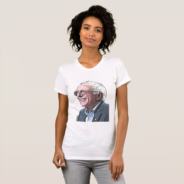 Bernie Sanders Polisstöd Tshirt T-shirt (Hel framsida)