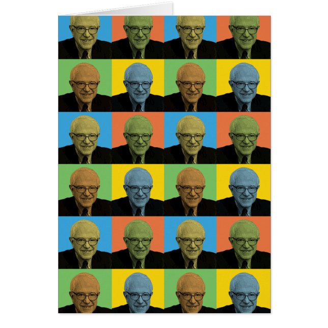 Bernie Sanders Pop-Art Hälsningskort (Framsidan)