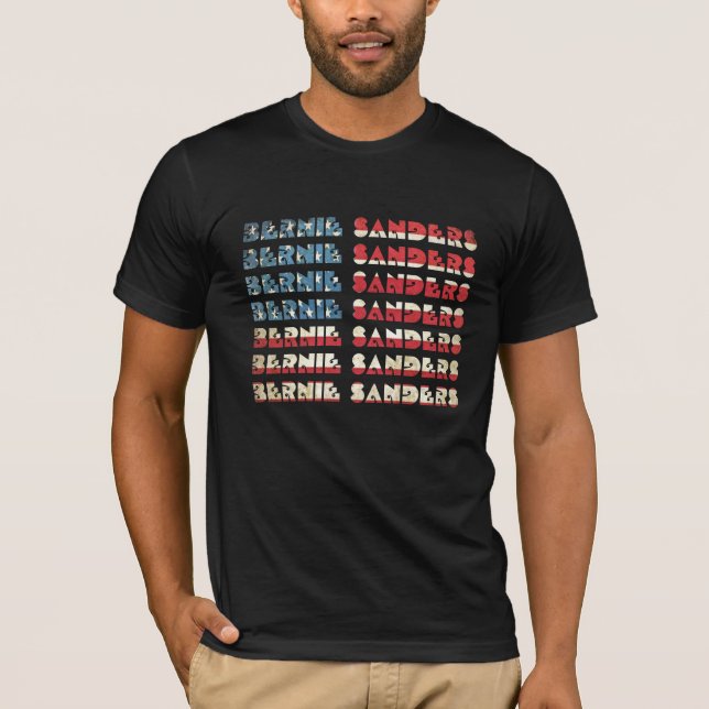 Bernie Sanders Retro USA T-Shirt AA (Framsida)