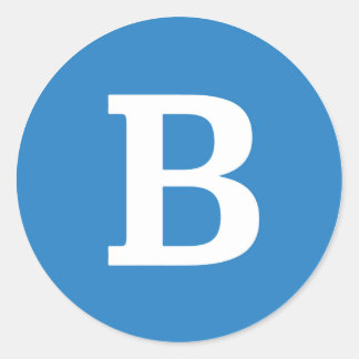 Bernie Sanders Round "B" Sticker Runt Klistermärke